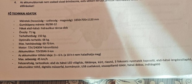 Eladó Opai elektromos robogó Őrbottyánban.300 000ft