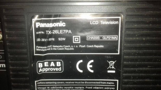 Elad Panasonic TX-26LE7PA tv alkatrsznek