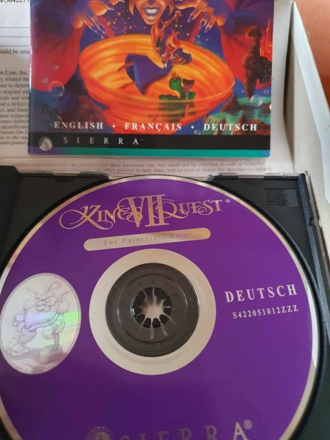 Elad Pc games cd Kings Quest 1-7.-ig 3 lemezes