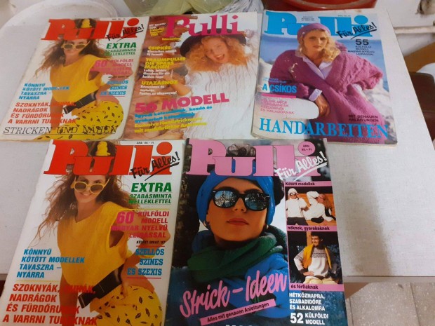 Eladó Pulli retro kötős divat magazin a 80-90-es évekből