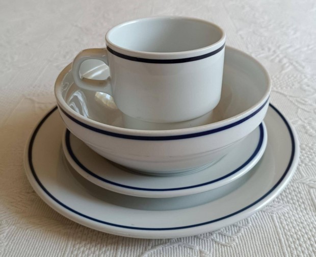 Elad Rgi / Retro Menza Mints Fehr "Alfldi" Porceln Tnyr Szett