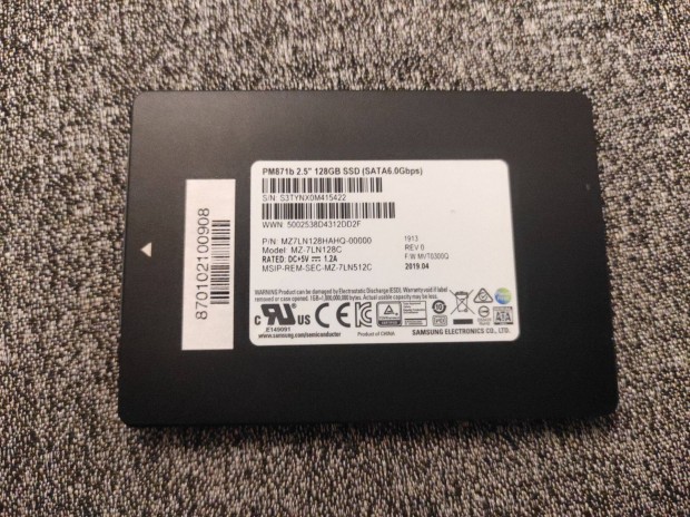 Elad Samsung 128GB SSD sata iii 6Gbps