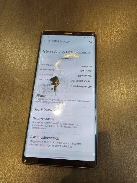 Elad Samsung Note 9 Trtt