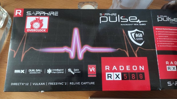 Elad Sapphire RX 580 8GB pulse radeon OC 1 ht prbagarancival