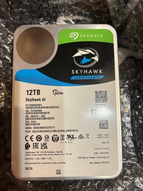 Elad Seagate Skyhawk AI 12TB bels merevlemez