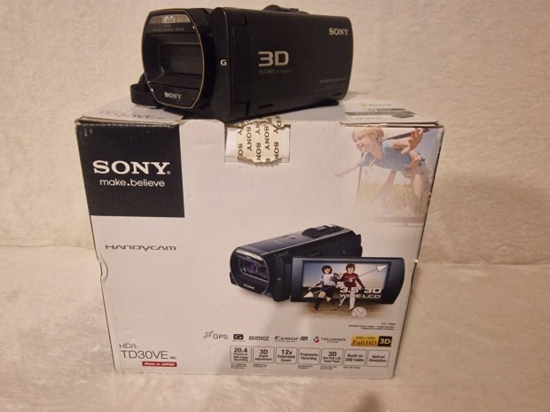 Elad Sony Handycam TD30VE 3D kamera megkmlt llapotban!