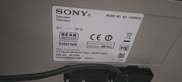 Elad Sony okos TV 4K led kpernyhibs