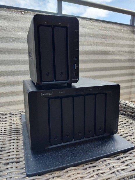 Eladó Synology NAS rendszer DS716+ + DX513 13.9 TB HDD SHR-2 köt