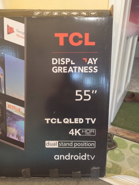 Elad TCL 139cm 4K. Tv a kijelz trtt.