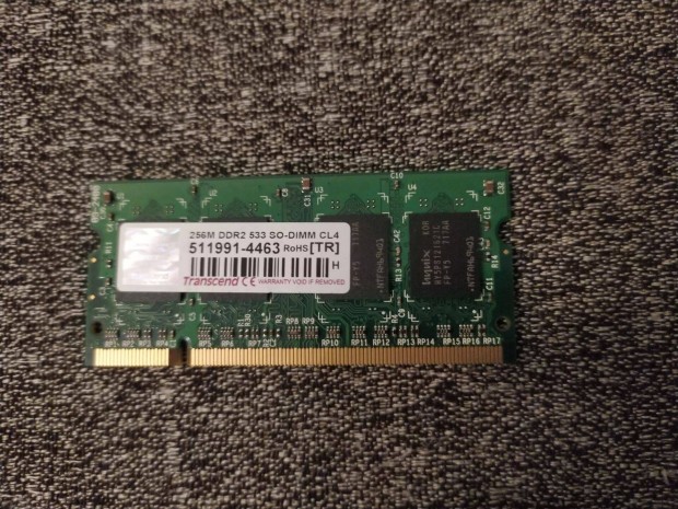 Elad Transcend 256mb DDR2 sodimm laptop memria