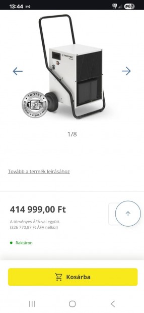 Eladó Trotec170s páramentesítő!