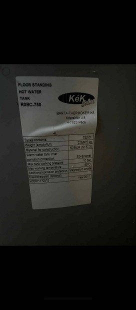 Elad j 750 literes puffer tartly  hcserl nlkli  Robc-750