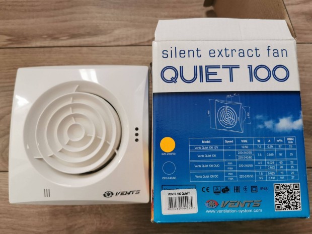 Elad Vents Quiet 100 T idkapcsols szellztet ventilltor