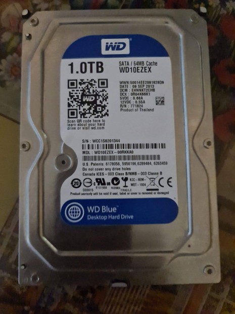 Eladó WB Blue 1TB 7200RPM 64MB SATA3