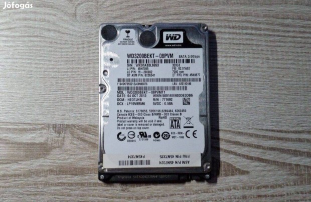 Elad Western Digital Black 2.5 320 GB 16 MB Cache 7200rpm