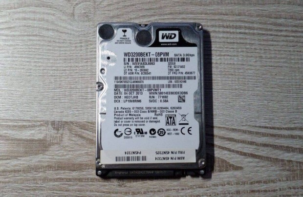 Elad Western Digital Black 2.5 320 GB 16 MB Cache 7200rpm