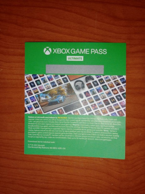Elad Xbox Game Pass Ultimate 1 hnapos elfizets