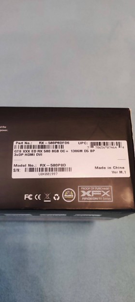 Elad Xfx RX580 8GB videkrtya