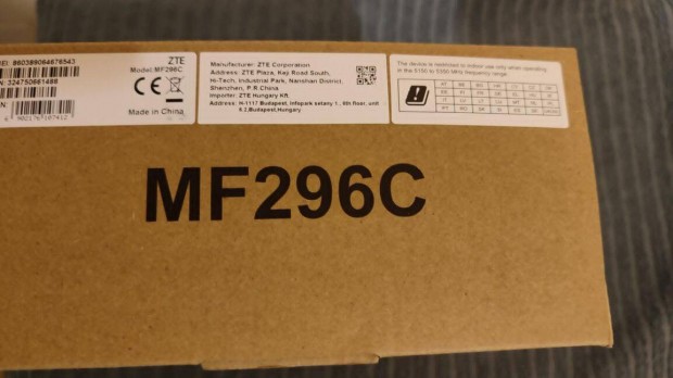 Eladó ZTE MF296C LTE CAT6 4G Wi-Fi router Új, bontatlan csomagolásba
