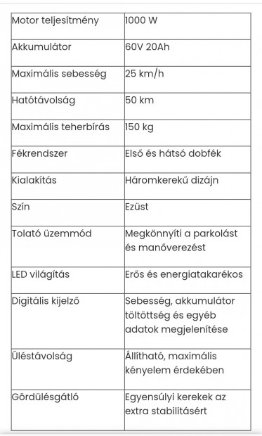Elad! 3 kerek moped. 25 km/h