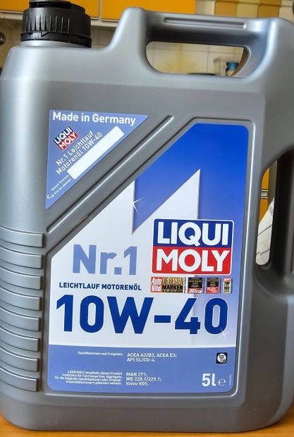 Eladó! Liqui Moly Leichtlauf 10W-40 motorolaj 5l