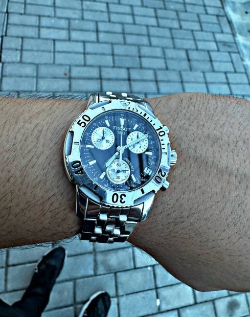 Elad! Tissot Prs200 fekete Chrono frfi karra. 