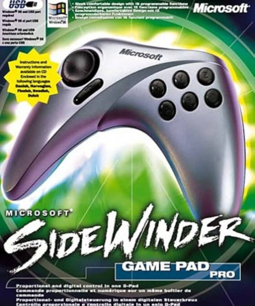 Elad : Retr Microsoft Sidewinder Game Pad Pro USB-s !