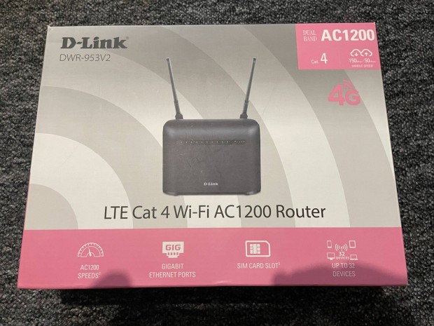 Elad alig hasznlt garancilis D-Link DWR-953V2 sim krtys router