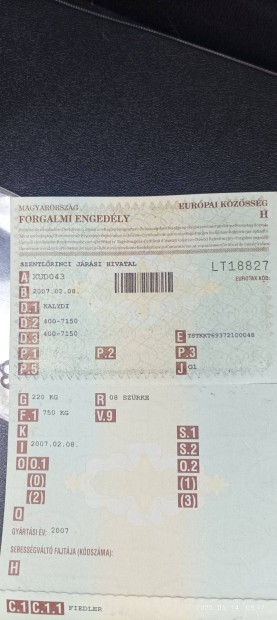 Eladó átlagos állapotú masszív Kalydi utánfutó