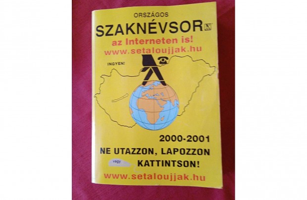 Elad az Orszgos szaknvsor 2000-2001-es kiadsa !