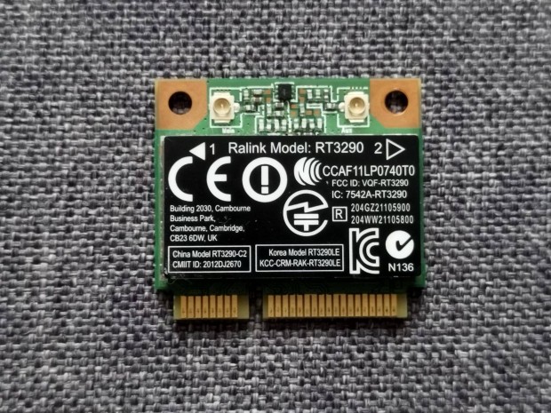 Elad bontott alkatrsz Ralink RT3290 wifi+bluetooth adapter