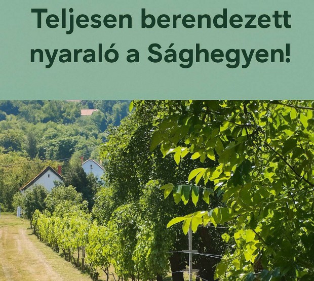 Eladó borospince + nyaraló Sághegyen