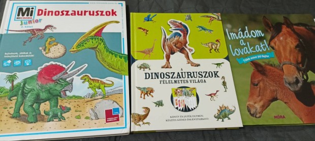 Elad dinoszauruszos s lovas knyvek gyermekeknek ! 1000 ft /db ron.