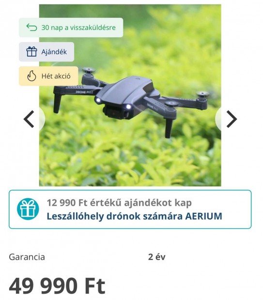 Elad drn !!!!! Aerium E99 Pro 4K Dual Camera drn - 3 akkumultor