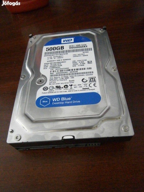 Elad egy Western Digital 3,5"-os 500GB-os merevlemez (HDD)