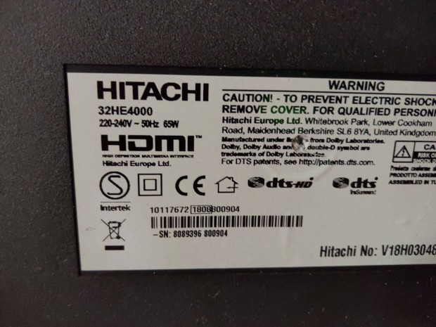 Elad egy srlt Hitachi 32HE4000 TV