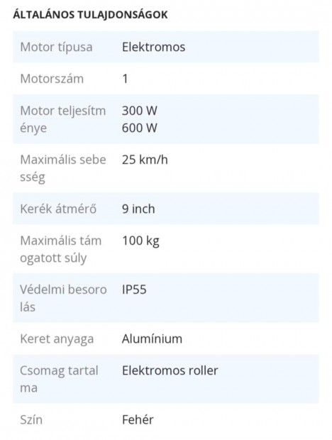 Elad elektromos roller
