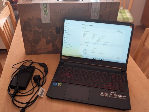 Eladó gamer laptop Acer Nitro 5 (i7 / Rtx 3050 Ti / 144Hz / 16GB