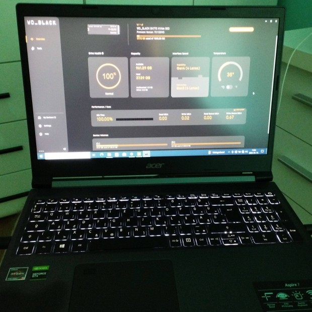 Elad garancilis gamer Acer Aspire 7 laptop (WIN10 vagy WIN11