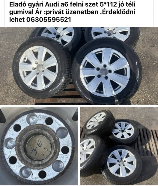 Elad gyri Audi a6 felni szet 5*112 j tli gumival 