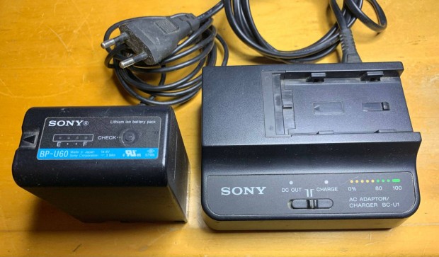 Elad gyri Sony BP-U60 akkumultor s sony bc-u1 tlt j llapotban