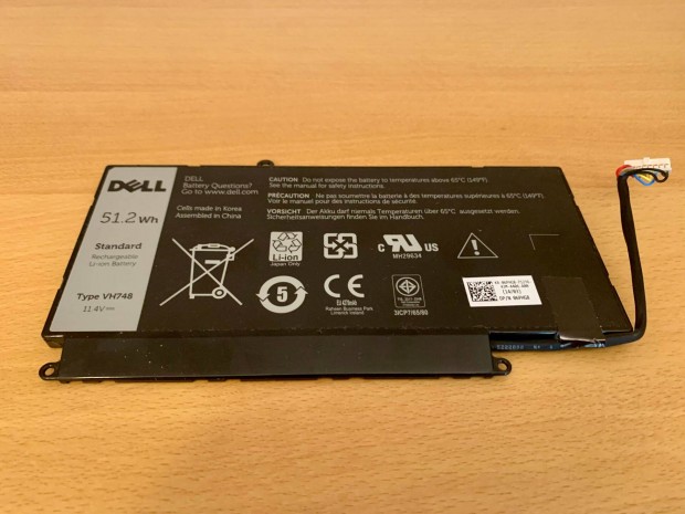 Eladó használt gyári Dell laptop akku VH748