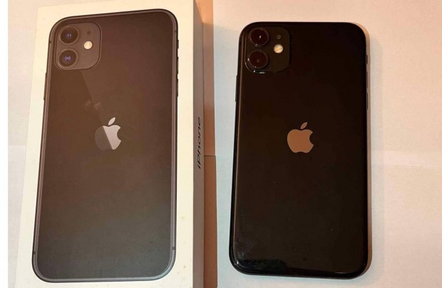 Elad iphone 11(128gb, fekete) tokkal s tltkbellel