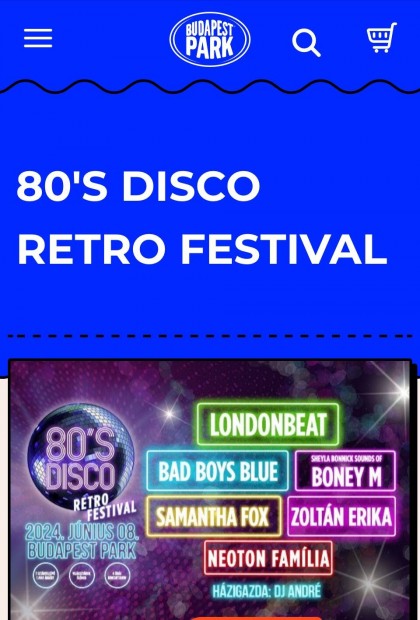 Elad jegy 80's Disco Festival