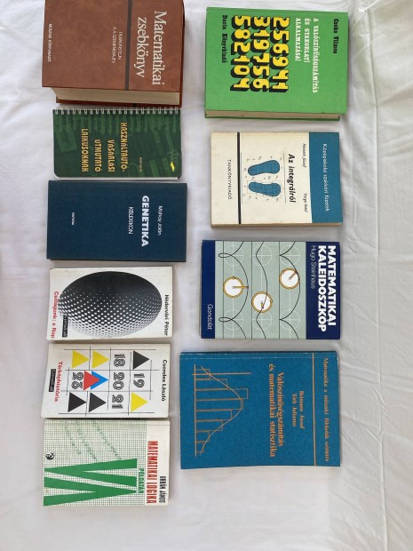 Eladó könyvek matek, genetika, krimi, Ady