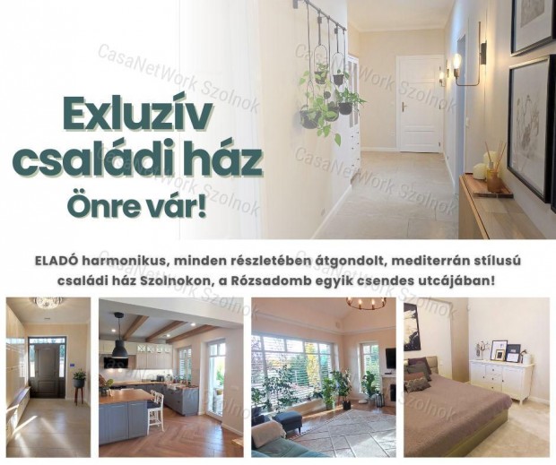 Elad� mediterr�n st�lus�, exkluz�v csal�di h�z Szolnok R�zsadombj�n