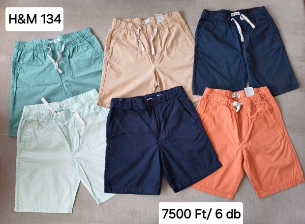 Eladó megkímélt állapotú H&M 134-es fiú rövidnadrág