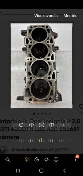 Elad motorblokk Opel Insignia 20 DTH