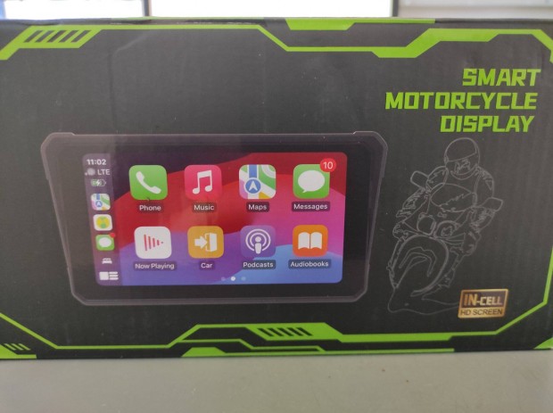 Elad� motorra szerelhet� 6"-os WiFi-s Androidauto & Carplay