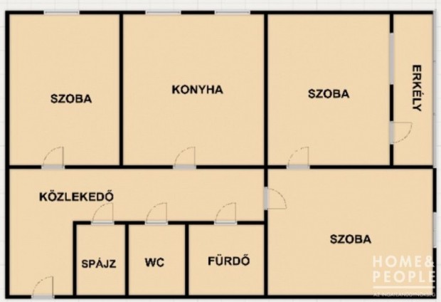 Elad� nagy f�ldszinti t�gla lak�s H�dmez�v�s�rhely-Belv�ros�ban!